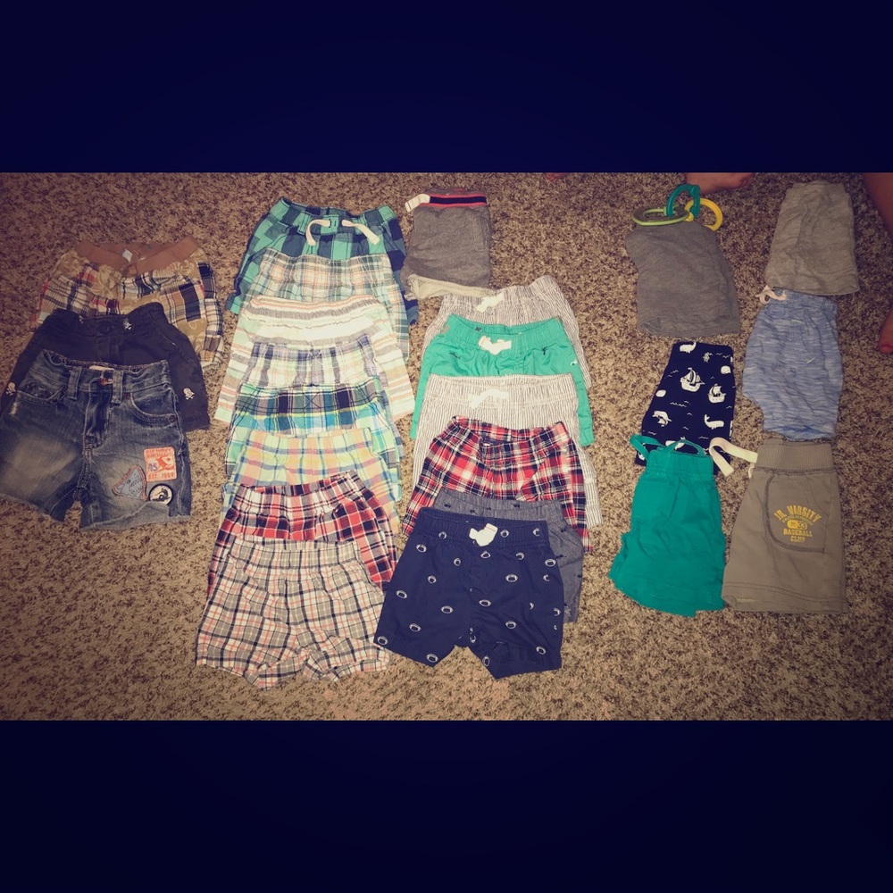 24 pair of baby boy shorts